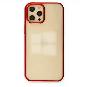 Apple İphone 12 Pro Max Kılıf Element Silikon - Kırmızı