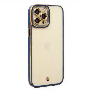 Apple İphone 12 Pro Max Kılıf Liva Lens Silikon - Mavi