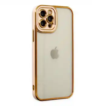 Apple İphone 12 Pro Max Kılıf Liva Lens Silikon - Rose