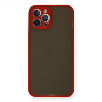 Apple İphone 12 Pro Max Kılıf Montreal Silikon Kapak - Kırmızı
