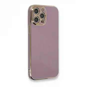 Apple İphone 12 Pro Max Kılıf Volet Silikon - Mor