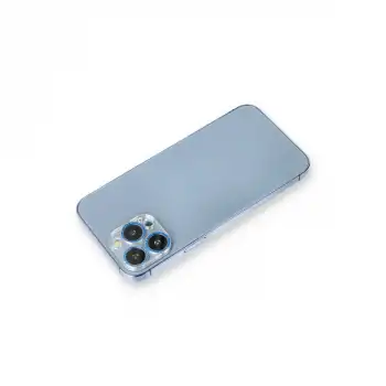 Apple İphone 12 Pro Max Shine Kamera Lens Koruma Cam - Mavi