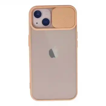 Apple İphone 13 Kılıf Palm Buzlu Kamera Sürgülü Silikon - Pembe