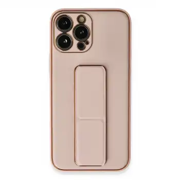 Apple İphone 13 Pro Kılıf Coco Deri Standlı Kapak - Pembe