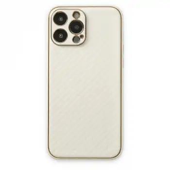 Apple İphone 13 Pro Kılıf Coco Karbon Silikon - Beyaz