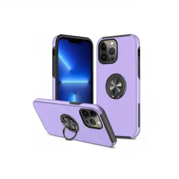 Apple İphone 13 Pro Kılıf Elit Yüzüklü Kapak - Mor