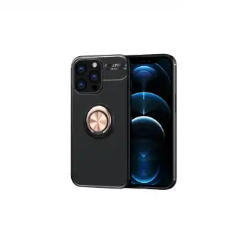 Apple İphone 13 Pro Kılıf Range Yüzüklü Silikon - Siyah-gold