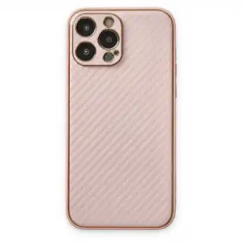 Apple İphone 13 Pro Max Kılıf Coco Karbon Silikon - Pembe