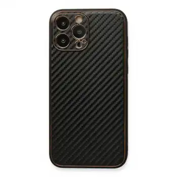 Apple İphone 13 Pro Max Kılıf Coco Karbon Silikon - Siyah