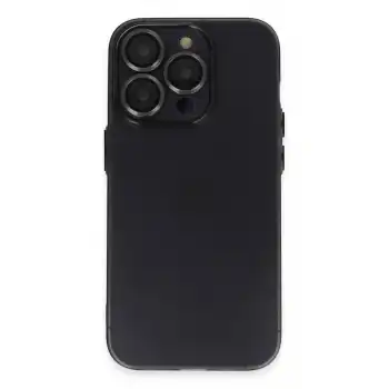 Apple İphone 13 Pro Max Kılıf Luko Lens Silikon - Siyah