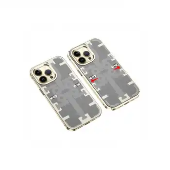 Apple İphone 13 Pro Max Kılıf Mekanik Bumper Kapak - Gold