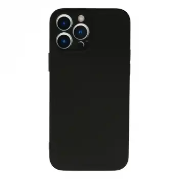 Apple İphone 13 Pro Max Kılıf Nano İçi Kadife Silikon - Siyah