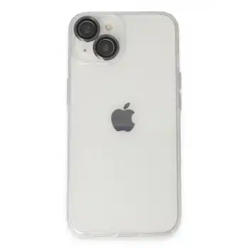 Apple İphone 14 Kılıf Luko Lens Silikon - Siyah