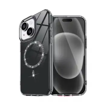 Apple İphone 14 Live Diamond Magsafe Kapak - Siyah