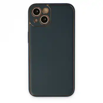 Apple İphone 14 Plus Kılıf Coco Deri Silikon Kapak - Yeşil