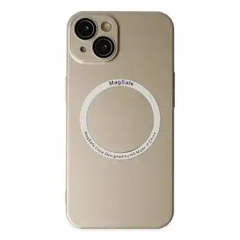 Apple İphone 14 Plus Kılıf Jack Magneticsafe Lens Silikon - Gold