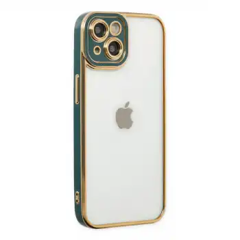 Apple İphone 14 Plus Kılıf Liva Lens Silikon - Yeşil