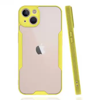 Apple İphone 14 Plus Kılıf Platin Silikon - Sarı