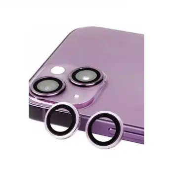 Apple İphone 14 Plus Raze Metal Kamera Lens - Mor