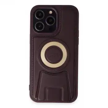 Apple İphone 14 Pro Kılıf Merkür Magneticsafe Standlı Kapak - Derin Mor