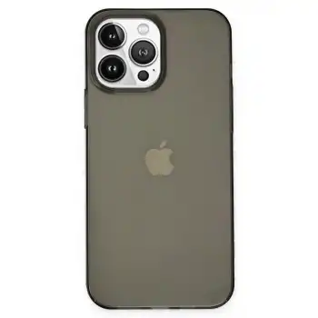 Apple İphone 14 Pro Kılıf Pc Sert Şeffaf Kapak - Siyah