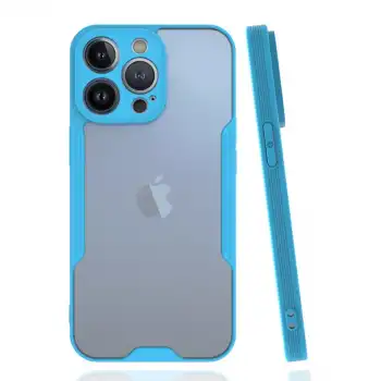 Apple İphone 14 Pro Kılıf Platin Silikon - Mavi