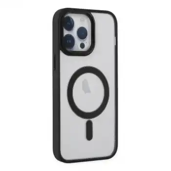 Apple İphone 14 Pro Kılıf Room Magneticsafe Silikon - Siyah