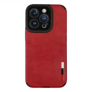 Apple İphone 14 Pro Max Kılıf Loop Deri Silikon - Kırmızı