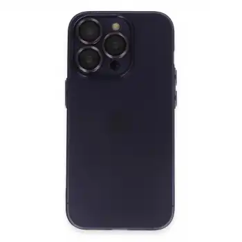 Apple İphone 14 Pro Max Kılıf Luko Lens Silikon - Derin Mor
