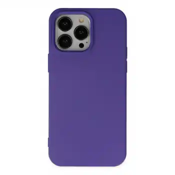 Apple İphone 14 Pro Max Kılıf Nano İçi Kadife Silikon - Mor