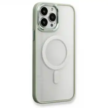 Apple İphone 14 Pro Max Kılıf Room Magneticsafe Silikon - Su Yeşili