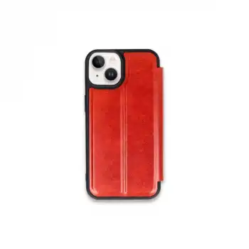 Apple İphone 15 Kılıf Flip Cover - Kırmızı
