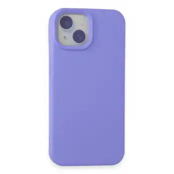 Apple İphone 15 Kılıf Nano İçi Kadife Silikon - Lila