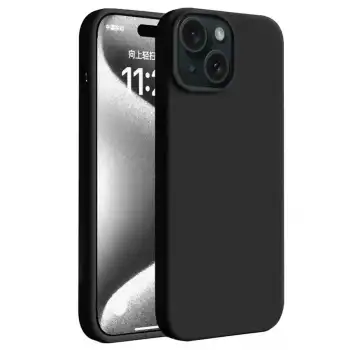 Apple İphone 15 Plus Kılıf First Silikon - Siyah