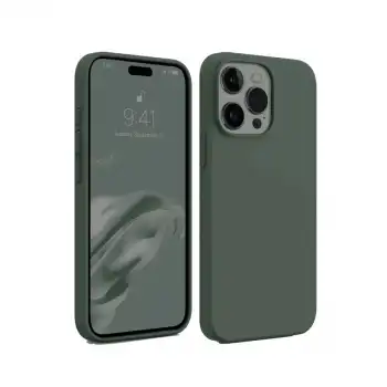 Apple İphone 15 Pro Kılıf First Silikon - Koyu Yeşil