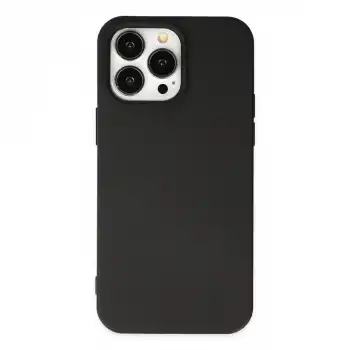 Apple İphone 15 Pro Kılıf Nano İçi Kadife Silikon - Siyah