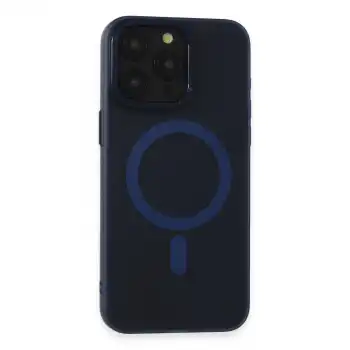 Apple İphone 15 Pro Max Kılıf Lodos Magneticsafe Mat Kapak - Mavi