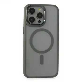 Apple İphone 15 Pro Max Kılıf Room Magneticsafe Silikon - Gri