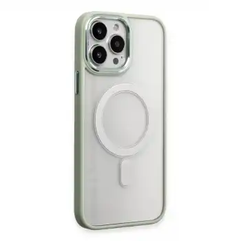 Apple İphone 15 Pro Max Kılıf Room Magneticsafe Silikon - Su Yeşili