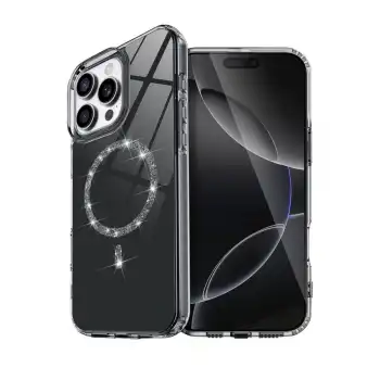 Apple İphone 15 Pro Max Live Diamond Magsafe Kapak - Siyah