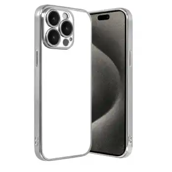 Apple İphone 15 Pro Max Razer Lensli Silikon - Gümüş