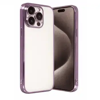 Apple İphone 15 Pro Max Razer Lensli Silikon - Mor