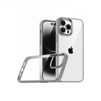 Apple İphone 15 Pro Max Razer Lensli Silikon - Titan Gri