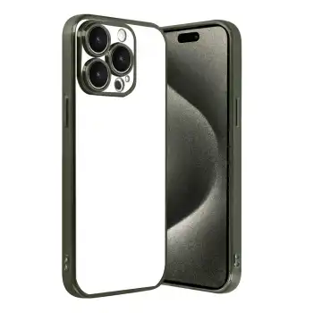 Apple İphone 15 Pro Max Razer Lensli Silikon - Yeşil