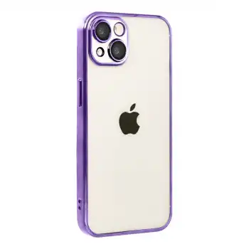 Apple İphone 15 Razer Lensli Silikon - Mor