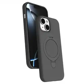 Apple İphone 15 Regal Magsafe Standlı Kapak - Titan Gri