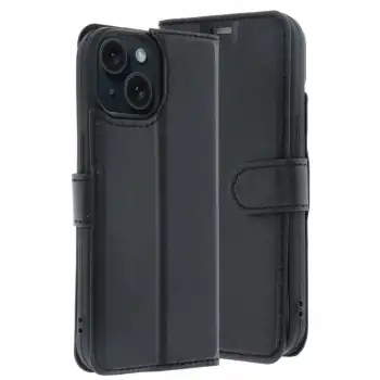 Apple İphone 15 Trend S Plus Kapaklı Kılıf - Siyah