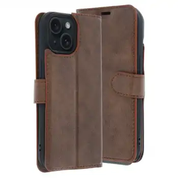 Apple İphone 15 Trend S Plus Kapaklı Kılıf - Taba