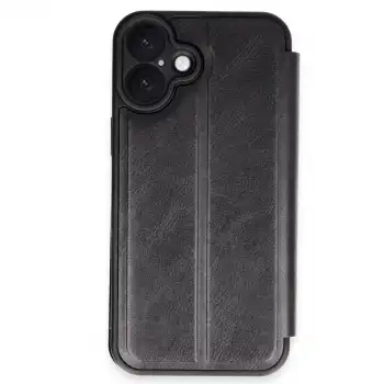 Apple İphone 16 Kılıf Flip Cover - Siyah