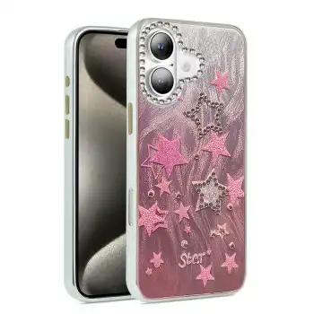 Apple İphone 16 Plus Kılıf Blade Aynalı Desenli Kapak - Desen 7